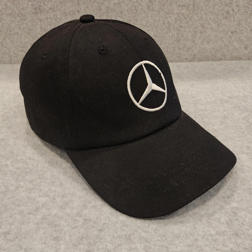 Mercedes Benz Hat Cap Strap Back One Size Black Baseball Embroidered Logo Mens